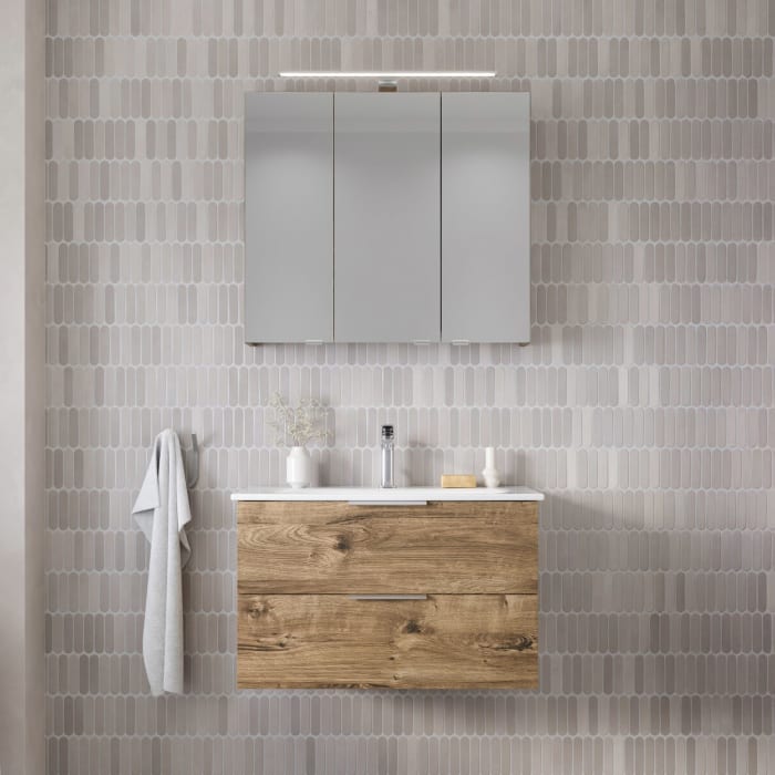 Steinkamp Living 2.0 / GROHE Essence Waschtisch mit Unterschrank 80 cm