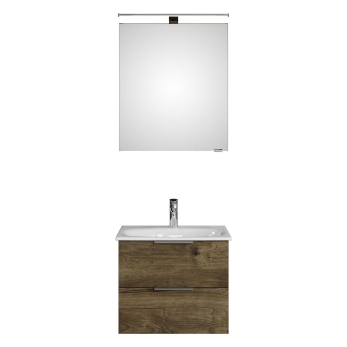Steinkamp Living 2.0 / GROHE Essence Badmöbel Set 60 cm mit Spiegelschrank