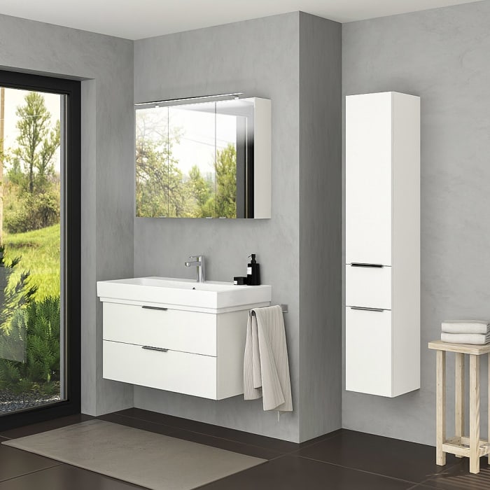 Steinkamp Living 2.0 / GROHE Cube Waschtisch mit Unterschrank 100 cm