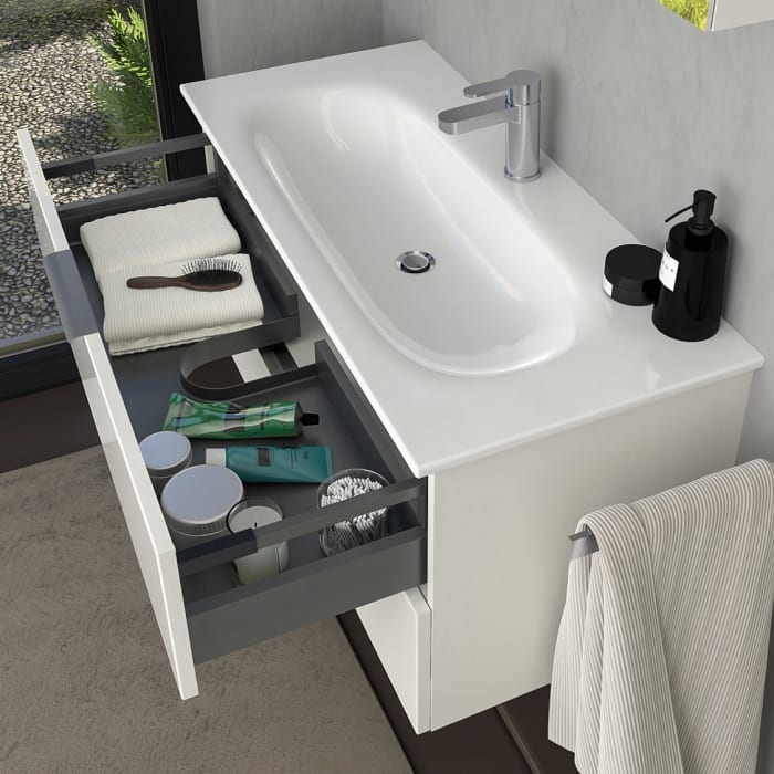 Steinkamp Living 2.0 / GROHE Essence Waschtisch mit Unterschrank 100 cm