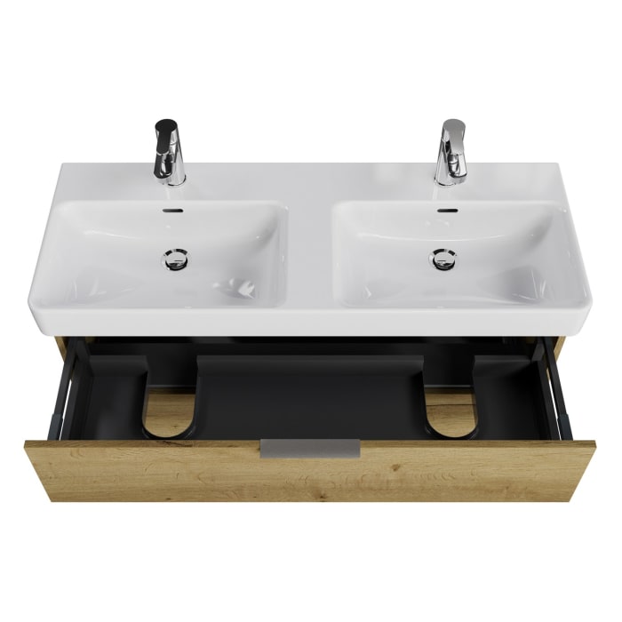 Steinkamp Living 2.0 / LAUFEN PRO S Badmöbel Set 120 cm mit Spiegelschrank, 2 Türen