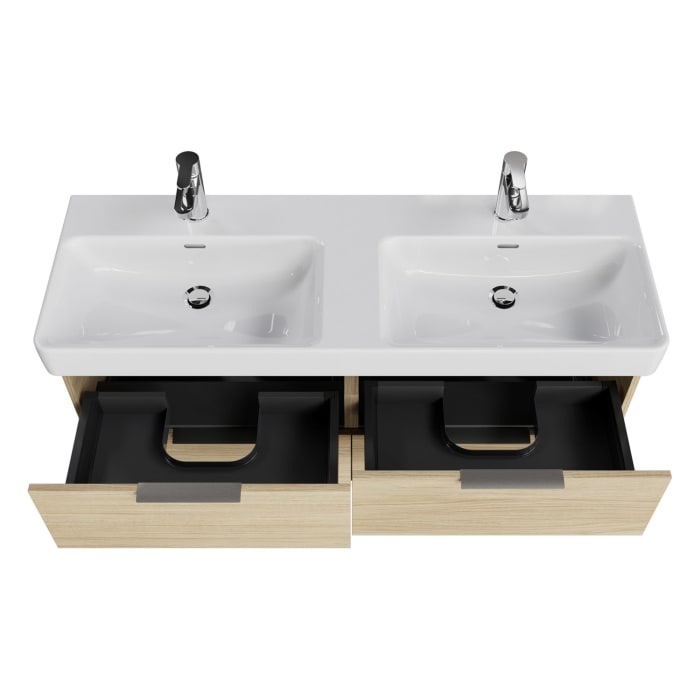 Steinkamp Living 2.0 / LAUFEN PRO S Badmöbel Set 130 cm mit Spiegelschrank, 3 Türen