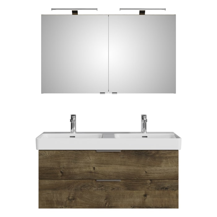 Steinkamp Living 2.0 / LAUFEN PRO S Badmöbel Set 120 cm mit Spiegelschrank, 2 Türen
