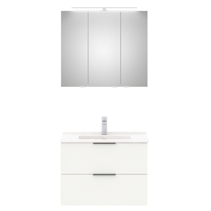 Steinkamp Living 2.0 Badmöbel Set 80 cm mit Spiegelschrank