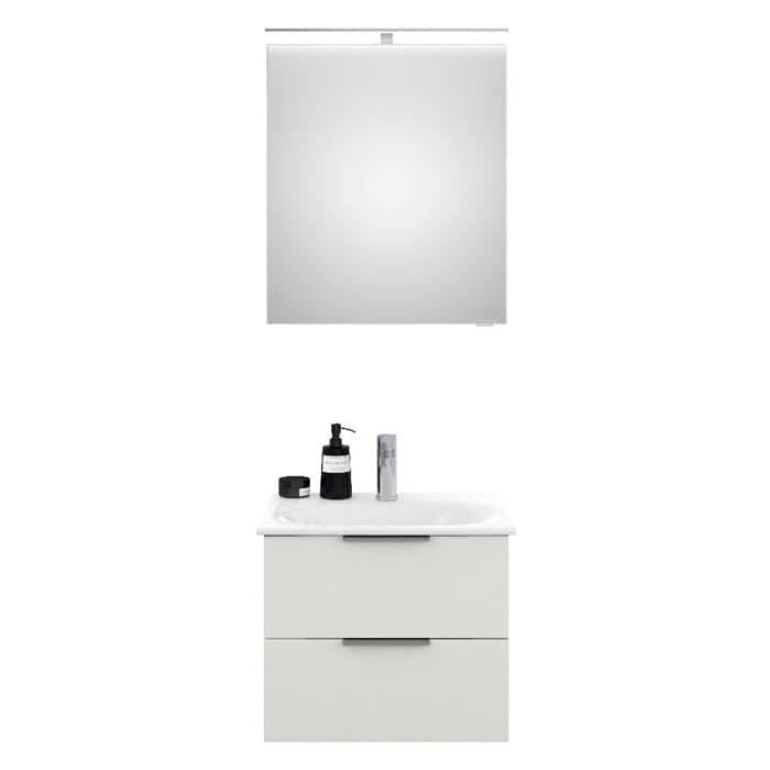 Steinkamp Living 2.0 / GROHE Essence Badmöbel Set 60 cm mit Spiegelschrank