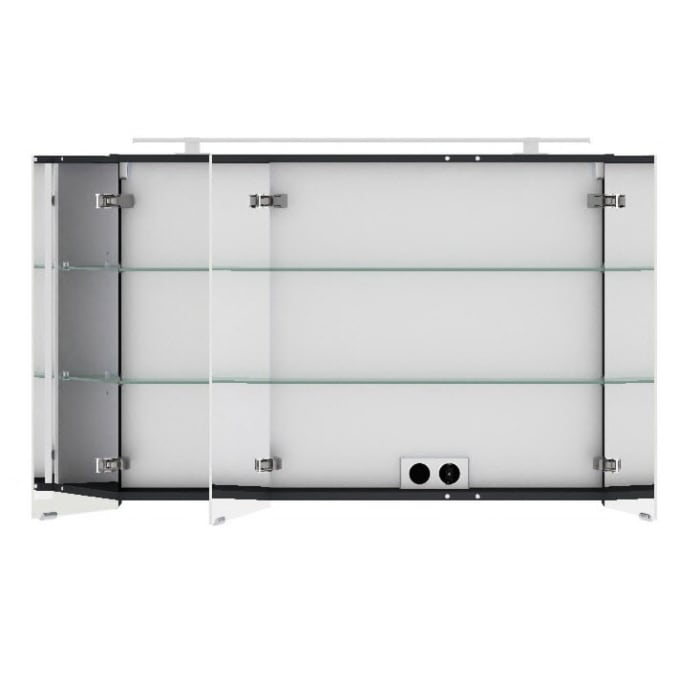 Steinkamp Living 2.0 / GROHE Essence Badmöbel Set 100 cm mit Spiegelschrank