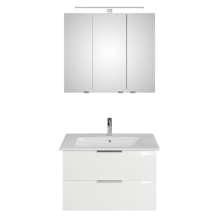 Steinkamp Living 2.0 / Villeroy & Boch Venticello Badmöbel Set 80 cm mit Spiegelschrank