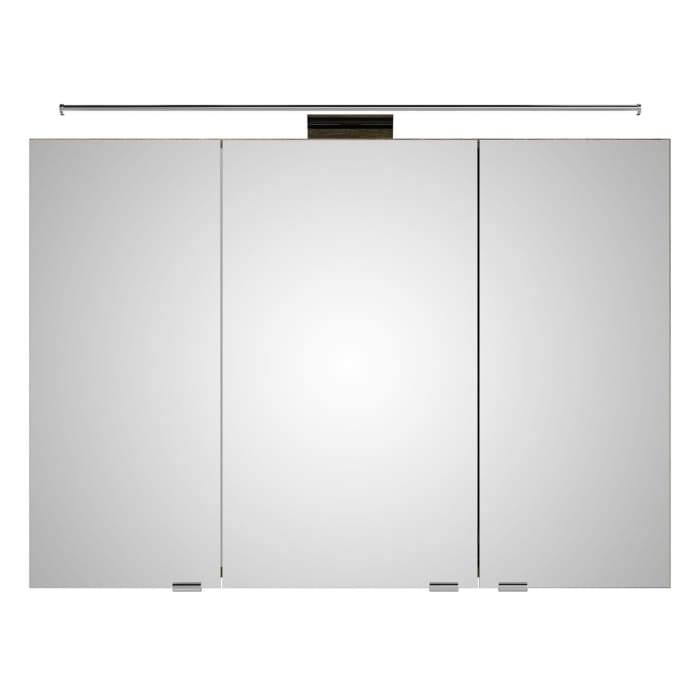 Steinkamp Living 2.0 Spiegelschrank 100 cm mit 3 Türen und LED-Aufsatzleuchte
