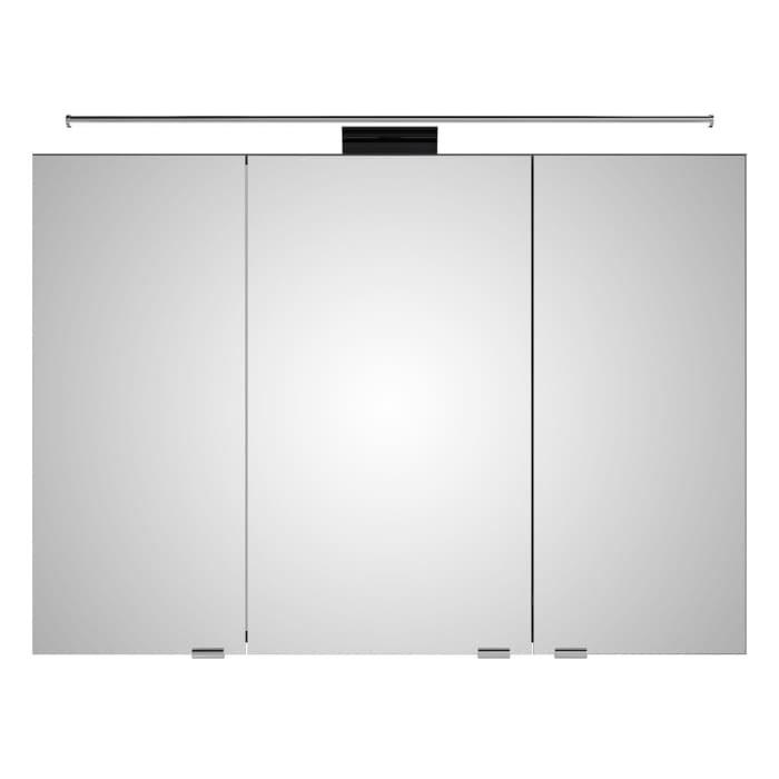 Steinkamp Living 2.0 Spiegelschrank 100 cm mit 3 Türen und LED-Aufsatzleuchte
