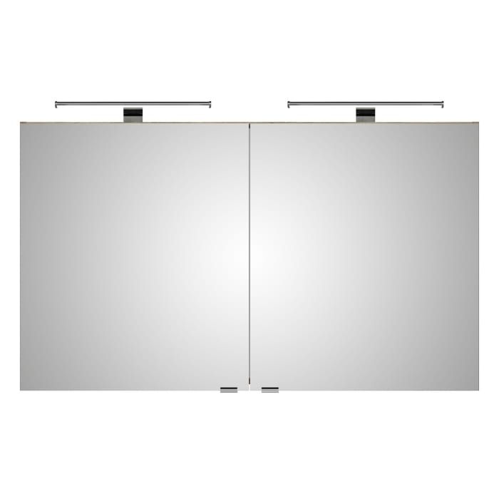 Steinkamp Living 2.0 Spiegelschrank 120 cm mit 2 Türen und LED-Aufsatzleuchten