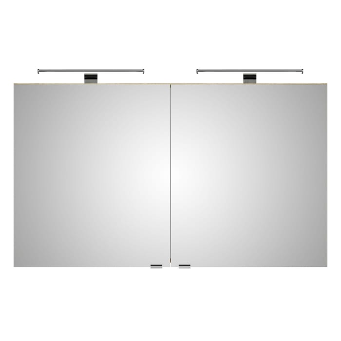 Steinkamp Living 2.0 Spiegelschrank 120 cm mit 2 Türen und LED-Aufsatzleuchten