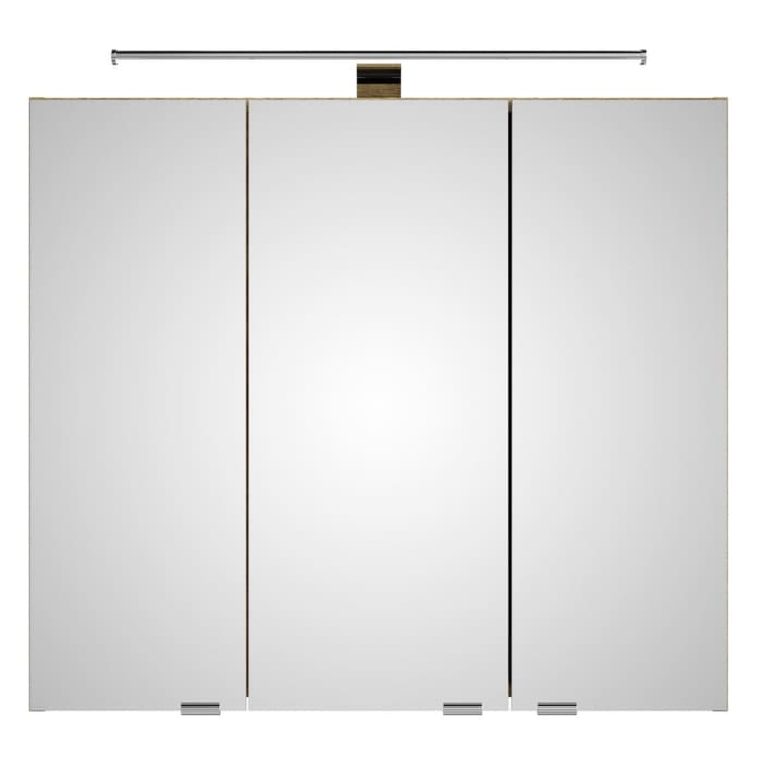 Steinkamp Living 2.0 Spiegelschrank 80 cm mit 3 Türen und LED-Aufsatzleuchte