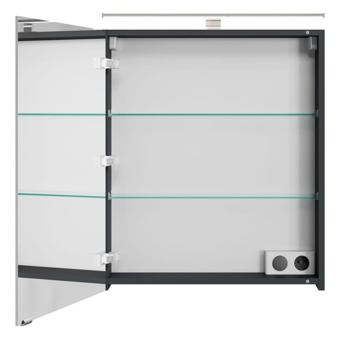 Steinkamp Living 2.0 Spiegelschrank 60 cm mit 1 Tür und LED-Aufsatzleuchte