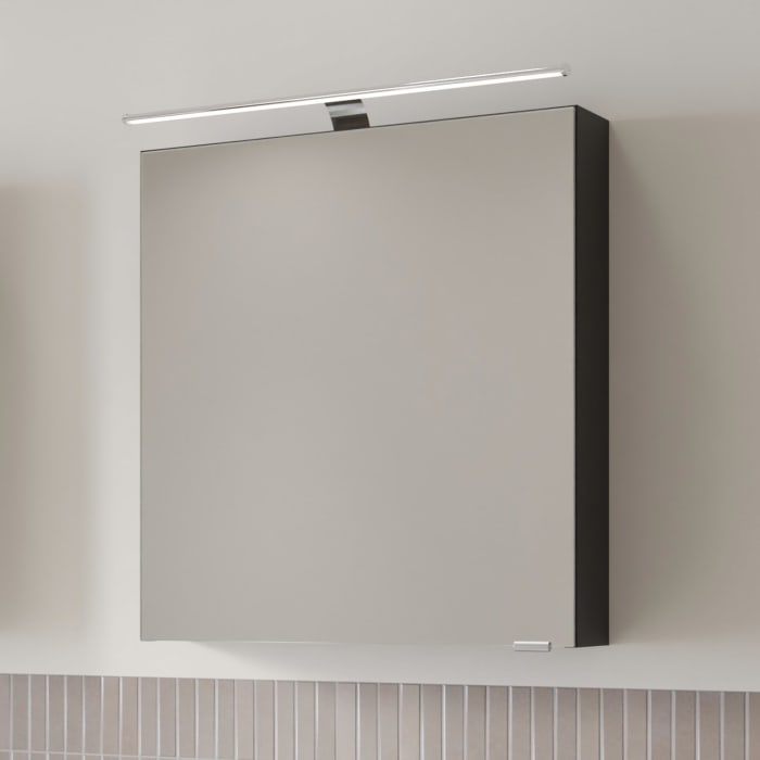 Steinkamp Living 2.0 Spiegelschrank 60 cm mit 1 Tür und LED-Aufsatzleuchte