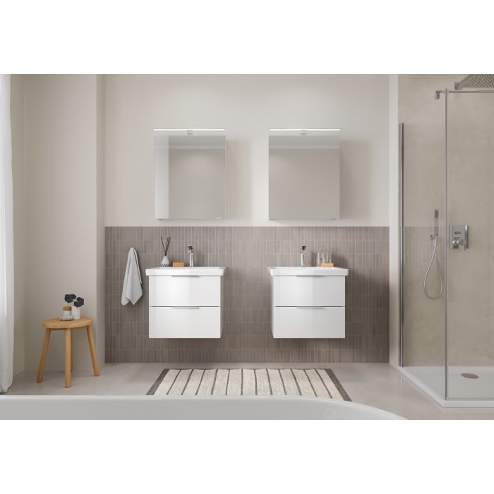 Steinkamp Living 2.0 Spiegelschrank 60 cm mit 1 Tür und LED-Aufsatzleuchte