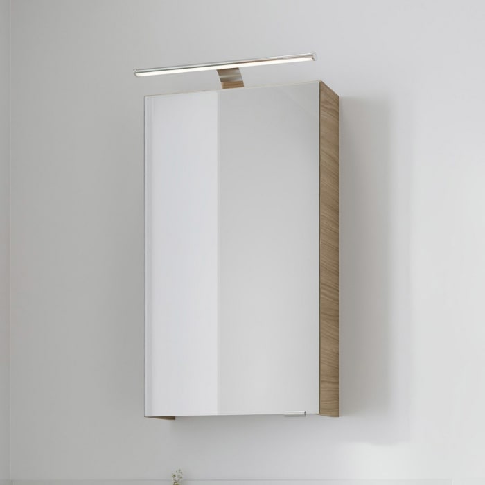 Steinkamp Living 2.0 Spiegelschrank 40 cm mit 1 Tür und LED-Aufsatzleuchte