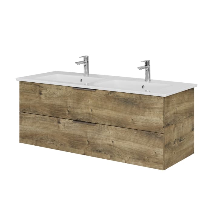 Steinkamp Living 2.0 / Villeroy & Boch Venticello Doppel-Waschtisch mit Unterschrank 130 cm