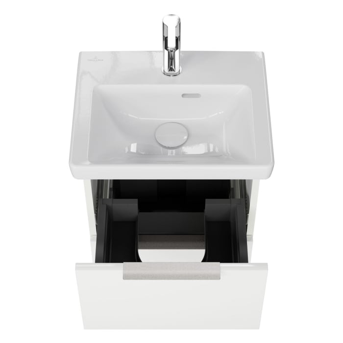 Steinkamp Living 2.0 / Villeroy & Boch Subway 3.0 Badmöbel Set 50 cm mit Spiegelschrank