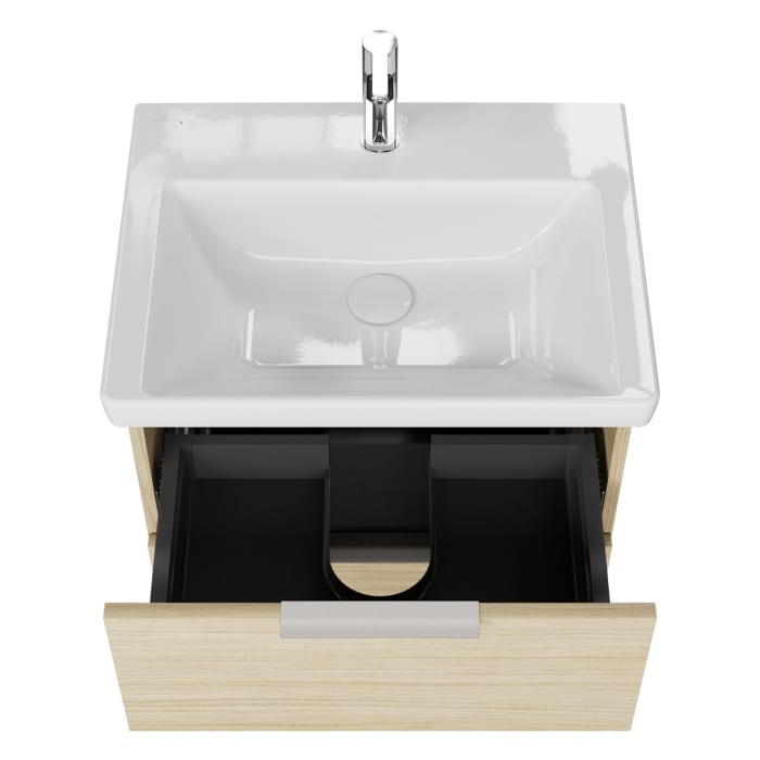 Steinkamp Living 2.0 / Villeroy & Boch Subway 3.0 Badmöbel Set 60 cm mit Spiegelschrank