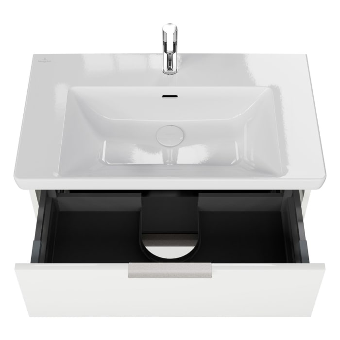 Steinkamp Living 2.0 / Villeroy & Boch Subway 3.0 Badmöbel Set 80 cm mit Spiegelschrank