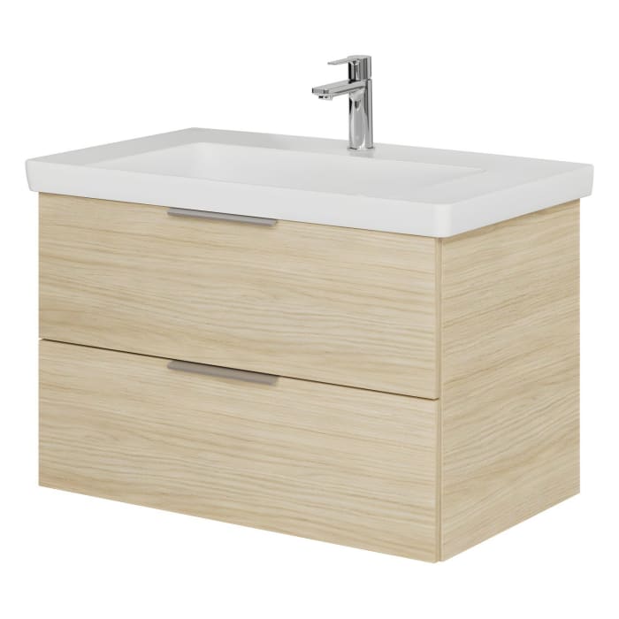 Steinkamp Living 2.0 / Villeroy & Boch Subway 3.0 Waschtisch mit Unterschrank 80 cm