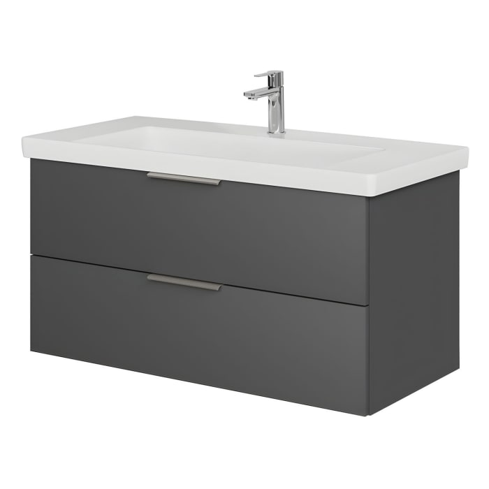 Steinkamp Living 2.0 / Villeroy & Boch Subway 3.0 Waschtisch mit Unterschrank 100 cm