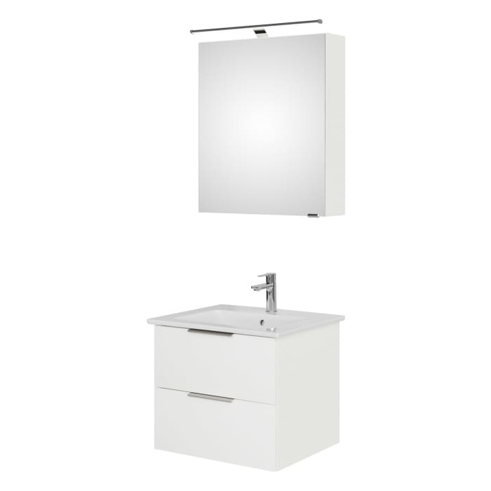 Steinkamp Living 2.0 / Villeroy & Boch Venticello Badmöbel Set 60 cm mit Spiegelschrank
