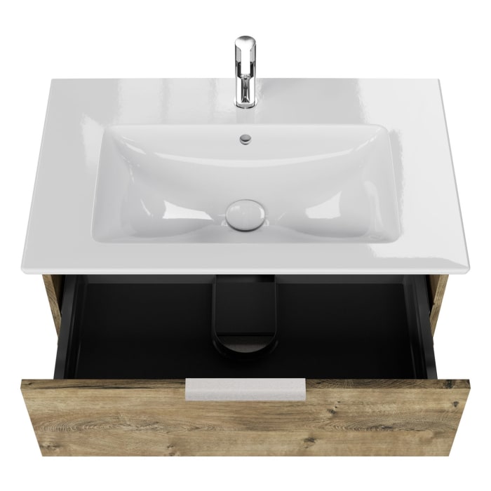 Steinkamp Living 2.0 / Villeroy & Boch Venticello Badmöbel Set 80 cm mit Spiegelschrank