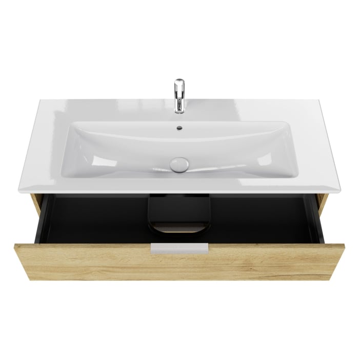 Steinkamp Living 2.0 / Villeroy & Boch Venticello Badmöbel Set 120 cm mit Spiegelschrank, 3 Türen