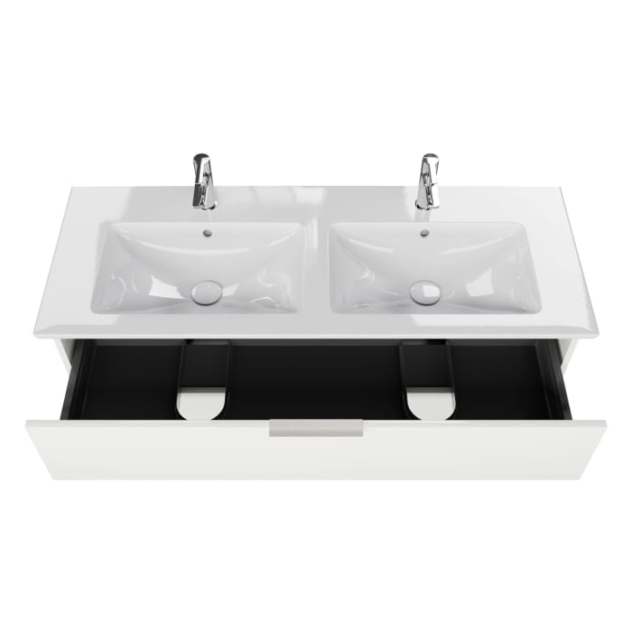 Steinkamp Living 2.0 / Villeroy & Boch Venticello Badmöbel Set 130 cm mit Spiegelschrank, 3 Türen