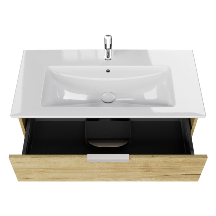 Steinkamp Living 2.0 / Villeroy & Boch Venticello Badmöbel Set 100 cm mit Spiegelschrank