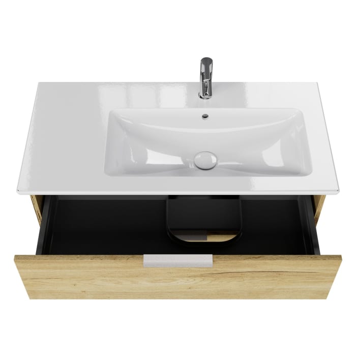 Steinkamp Living 2.0 / Villeroy & Boch Venticello Badmöbel Set 100 cm mit Spiegelschrank