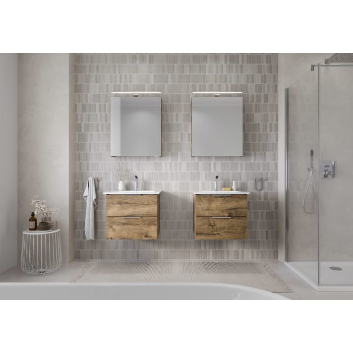 Steinkamp Living 2.0 / Villeroy & Boch Venticello Badmöbel Set 60 cm mit Spiegelschrank