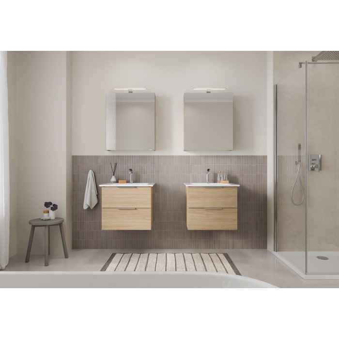 Steinkamp Living 2.0 / Villeroy & Boch Venticello Badmöbel Set 60 cm mit Spiegelschrank