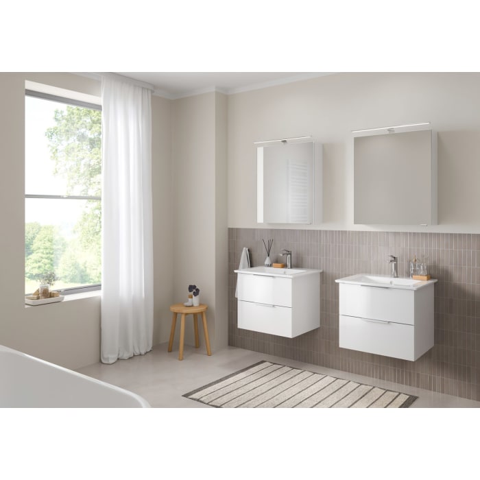 Steinkamp Living 2.0 / Villeroy & Boch Venticello Badmöbel Set 60 cm mit Spiegelschrank