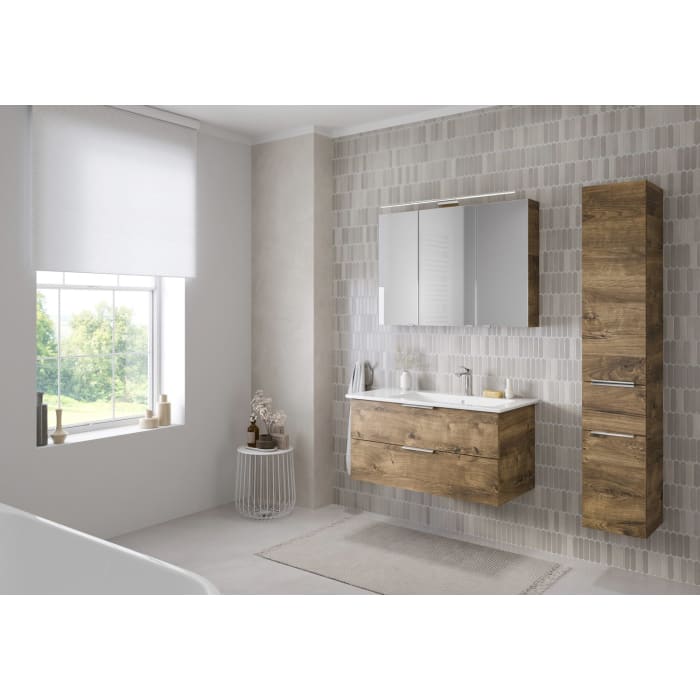 Steinkamp Living 2.0 / Villeroy & Boch Venticello Badmöbel Set 100 cm mit Spiegelschrank