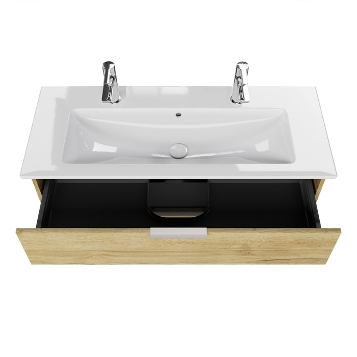 Steinkamp Living 2.0 / Villeroy & Boch Venticello Badmöbel Set 120 cm mit Spiegelschrank, 2 Türen