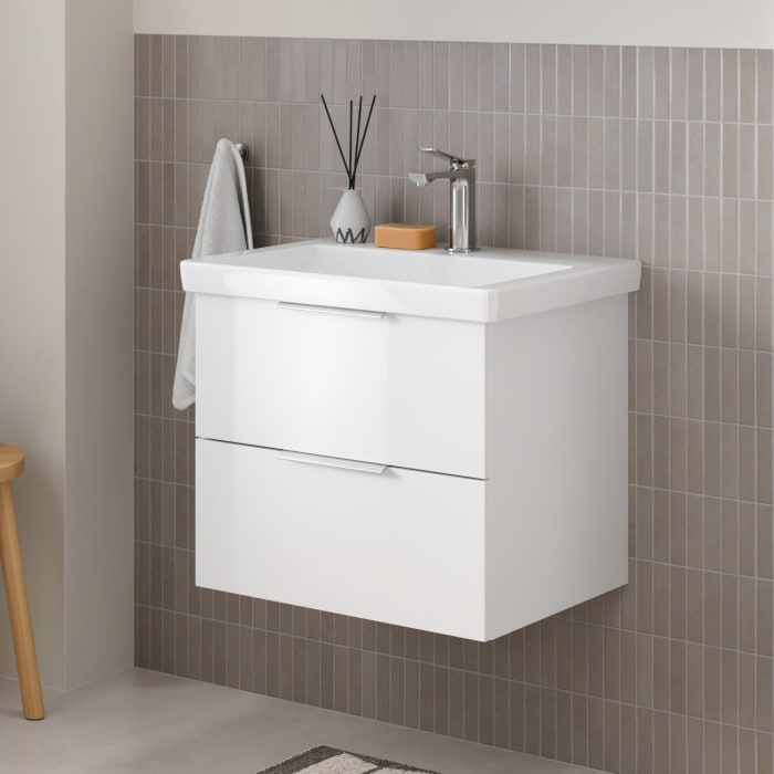 Steinkamp Living 2.0 / Villeroy & Boch Subway 3.0 Waschtisch mit Unterschrank 60 cm