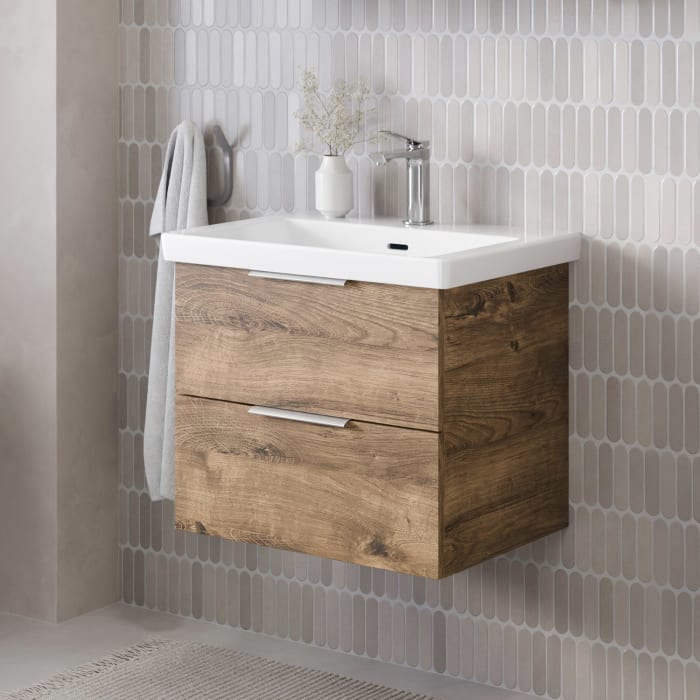 Steinkamp Living 2.0 / Villeroy & Boch Subway 3.0 Waschtisch mit Unterschrank 65 cm