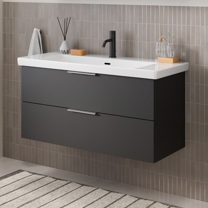 Steinkamp Living 2.0 / Villeroy & Boch Subway 3.0 Waschtisch mit Unterschrank 100 cm
