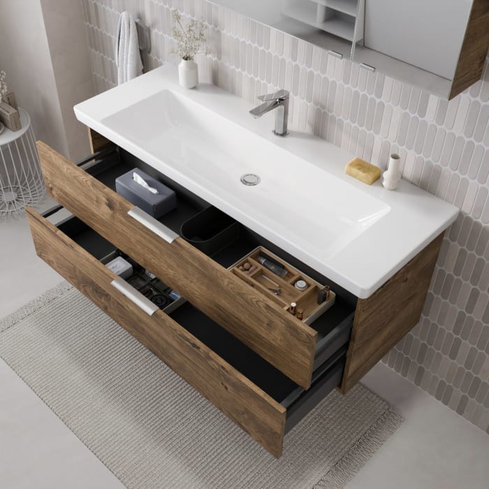 Steinkamp Living 2.0 / Villeroy & Boch Subway 3.0 Waschtisch mit Unterschrank 130 cm