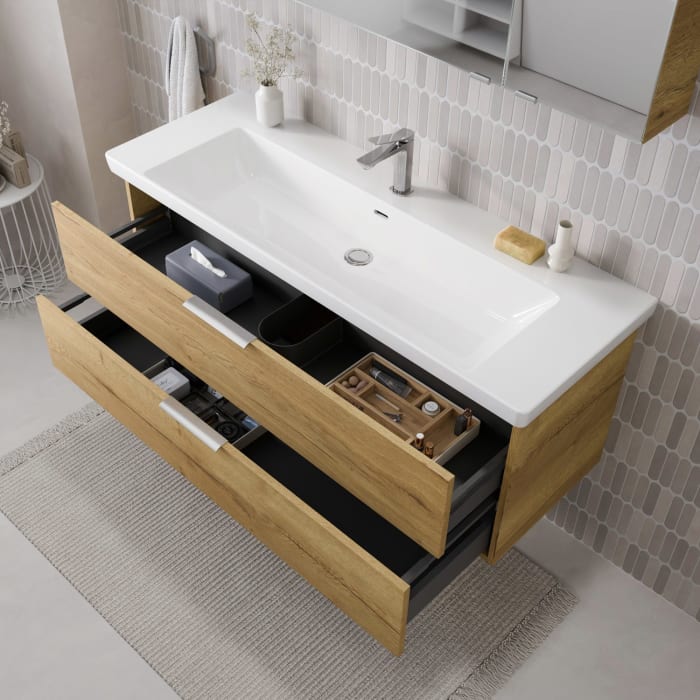 Steinkamp Living 2.0 / Villeroy & Boch Subway 3.0 Waschtisch mit Unterschrank 130 cm