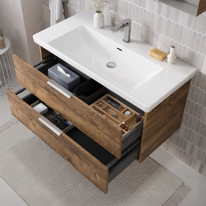 Steinkamp Living 2.0 / Villeroy & Boch Subway 3.0 Waschtisch mit Unterschrank 100 cm