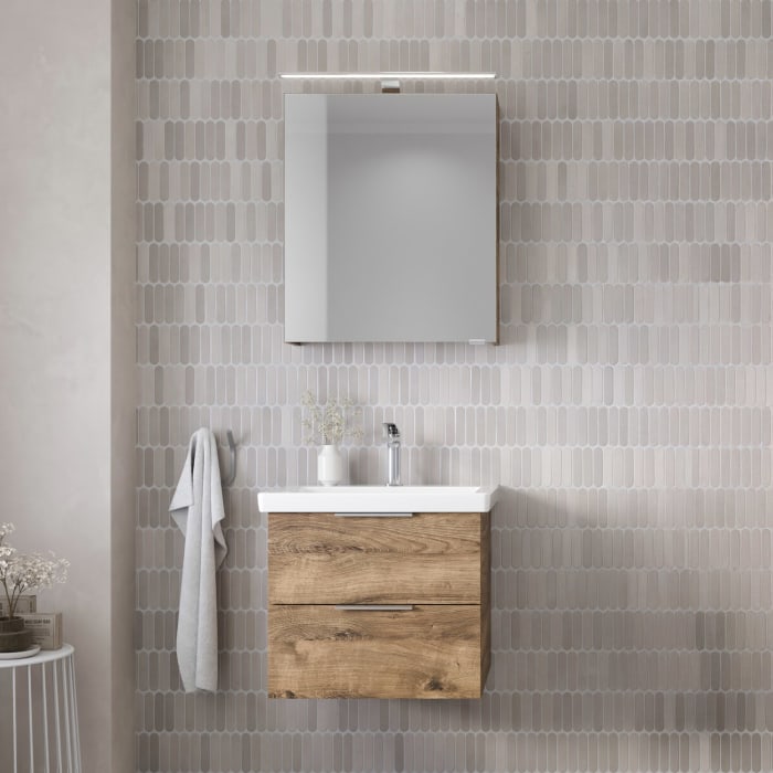 Steinkamp Living 2.0 / Villeroy & Boch Subway 3.0 Waschtisch mit Unterschrank 65 cm