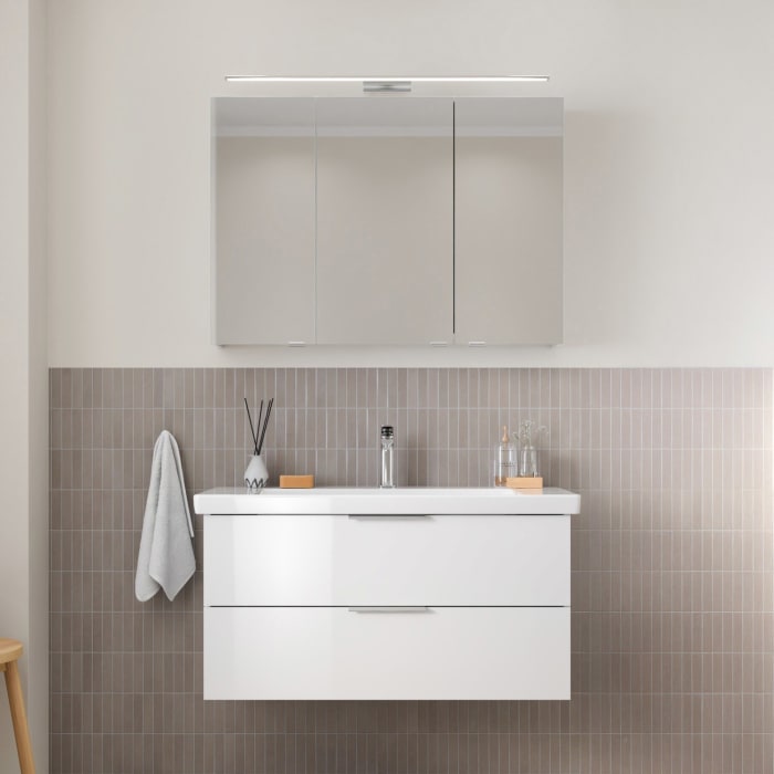 Steinkamp Living 2.0 / Villeroy & Boch Subway 3.0 Waschtisch mit Unterschrank 100 cm