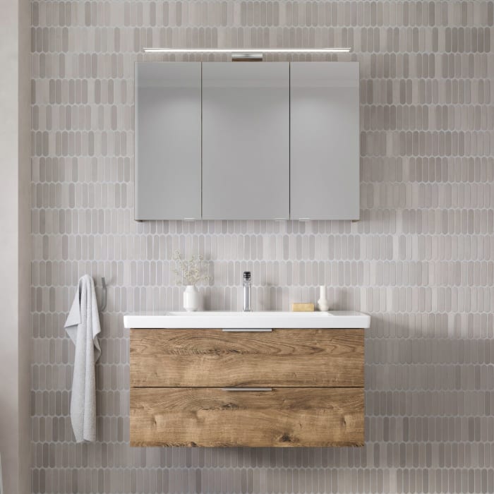 Steinkamp Living 2.0 / Villeroy & Boch Subway 3.0 Waschtisch mit Unterschrank 100 cm