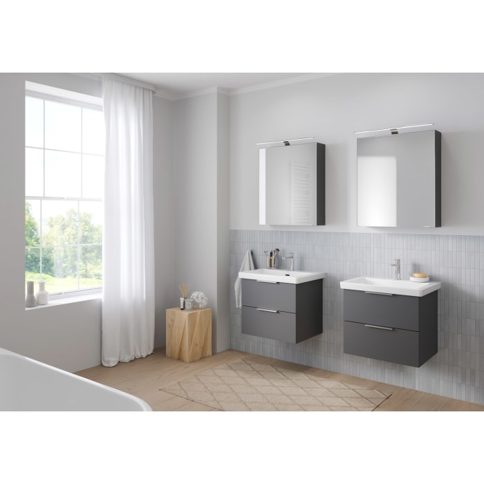 Steinkamp Living 2.0 / Villeroy & Boch Subway 3.0 Waschtisch mit Unterschrank 60 cm