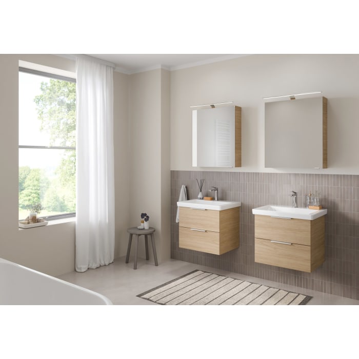 Steinkamp Living 2.0 / Villeroy & Boch Subway 3.0 Waschtisch mit Unterschrank 60 cm
