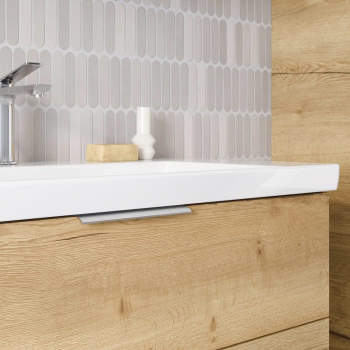 Steinkamp Living 2.0 / Villeroy & Boch Subway 3.0 Badmöbel Set 130 cm mit Spiegelschrank, 3 Türen