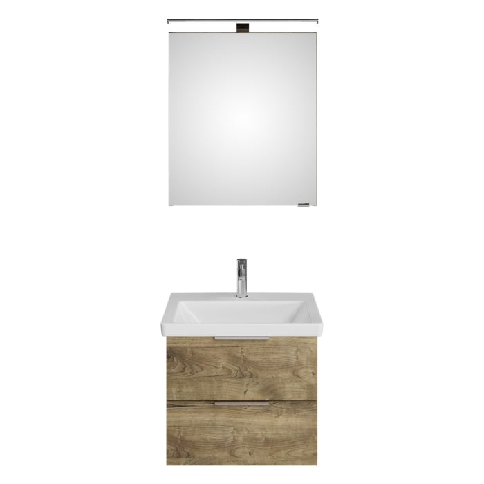 Steinkamp Living 2.0 / Villeroy & Boch Subway 3.0 Badmöbel Set 60 cm mit Spiegelschrank
